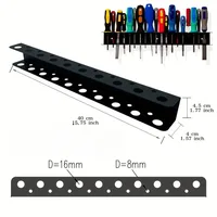 Screwd Driver Holder Wall Mount , 15.7" Screwdriver Organizer, Garage Tool Storage Rack Utility Tool Organizer and Storage Rack 2
