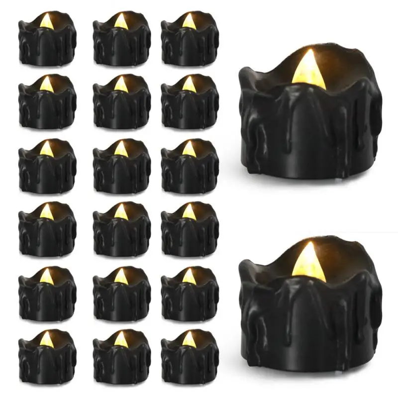 Black Halloween LED tealight Candle Emitting Color:1.5M 10Led 4 5