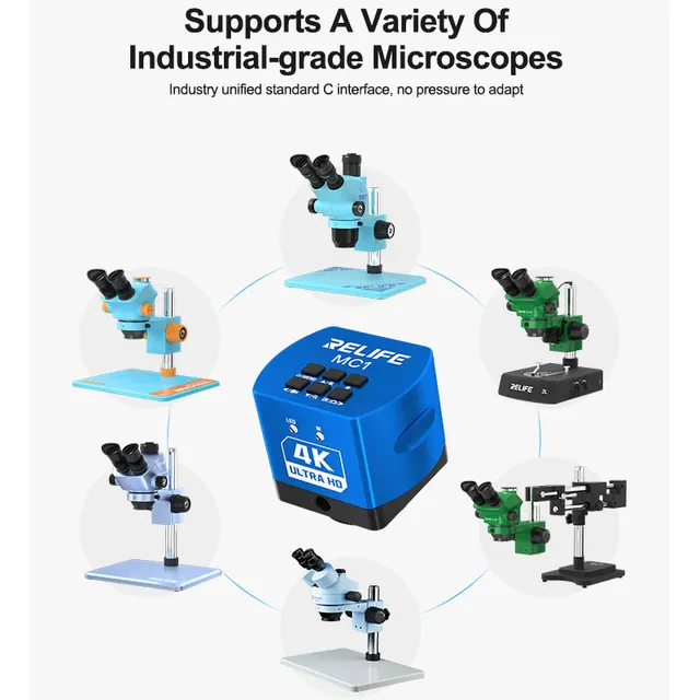 كاميرا ميكروسكوب RELIFE MC1 بدقة 4K (60 ميجا بكسل) 6
