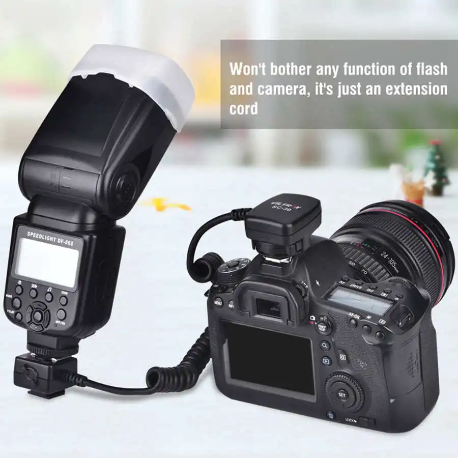 SC30 TTL OffCamera Flash Cable Durable High Conductive Camera