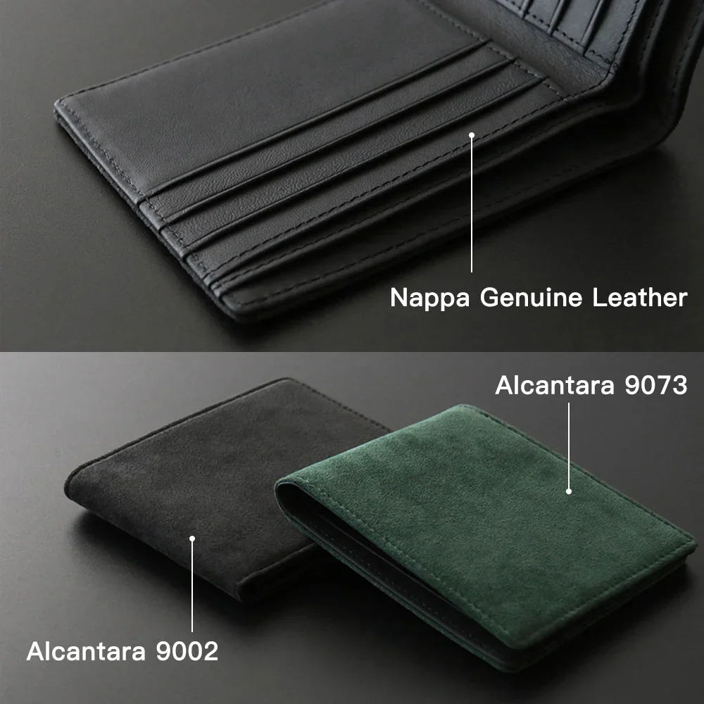ALCANTARA Wallet Women & Man Card Holder Bag Slim Cards Small Thin Card Package