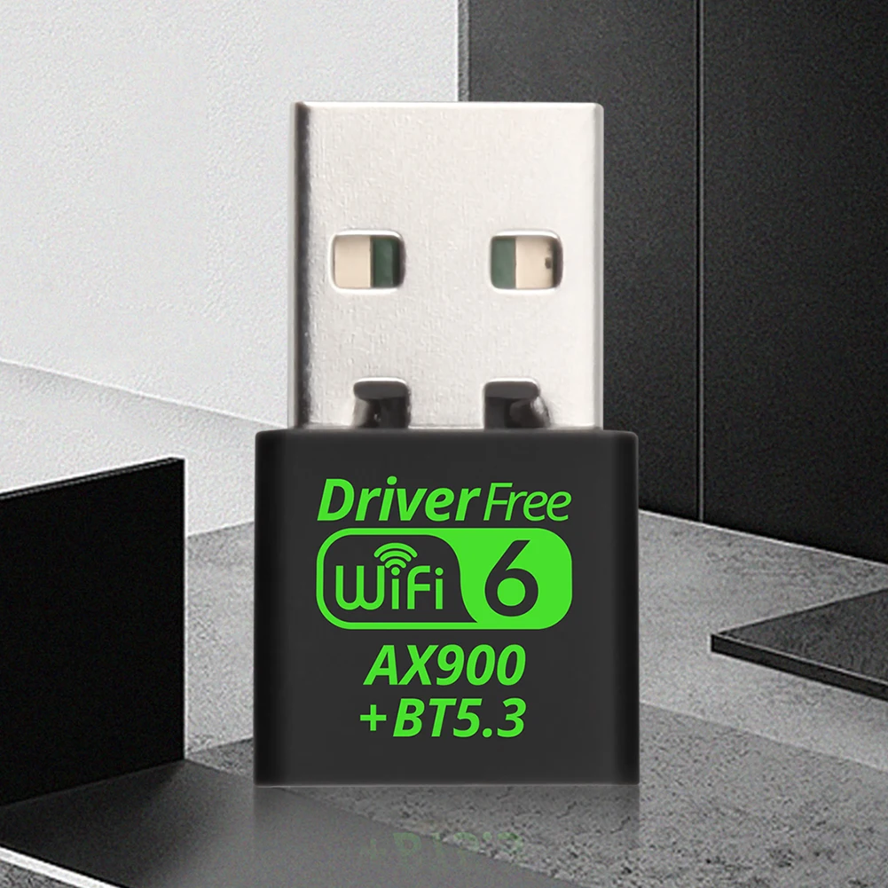 USB WiFi 6 블루투스 호환 5.3 어댑터 2in1 동글 900Mbps 무선 네트워크 카드 PC/노트북/데스크탑용 미니 USB WiFi 동글