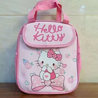 Hello Kitty Lunch Box Storage Bag, Kuromi PU Canvas Handbag, Portable Large Capacity Bag, Suitable For Outdoor Camping Travel 1