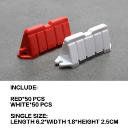RC Car Drifting Race Track Barriers - Remote Control Car Accessories for Traffic Scene Simulation (Red White 1)