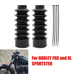 2 Piece Motorcycle front Fork Cover Gaiters Gators Long Boots 39mm Rubber For Harley Sportster XL883 XL1200 FXD & XL Sportster