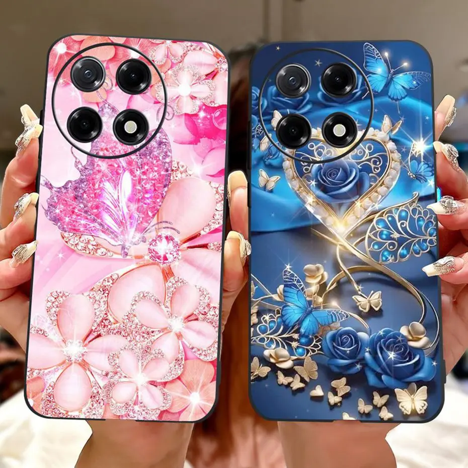 Sleek Black Silicon Soft TPU Phone Case - Modern Design Back Cover