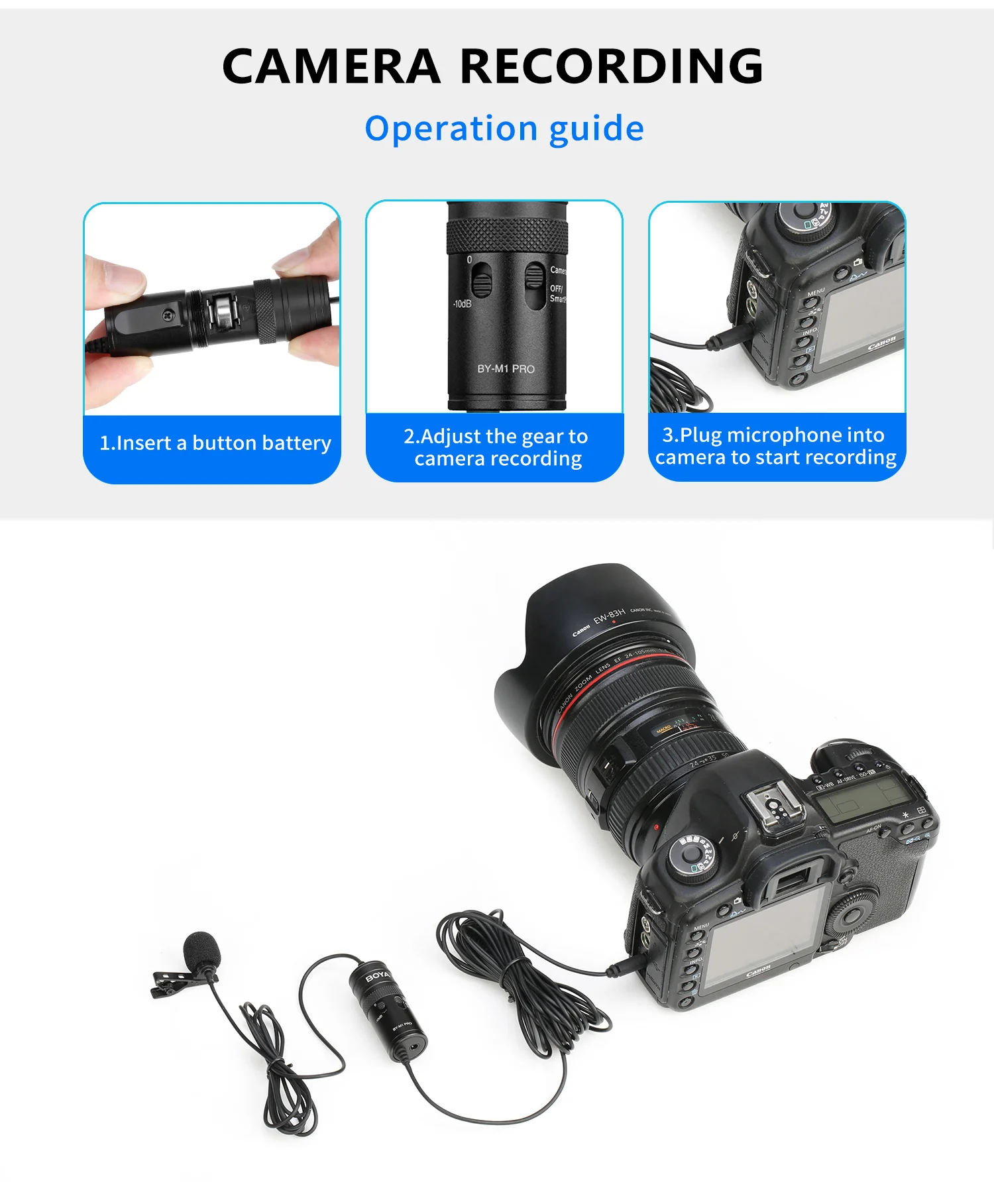 Boya BY-M1 Pro Universal Lavalier Microphone in Bangladesh