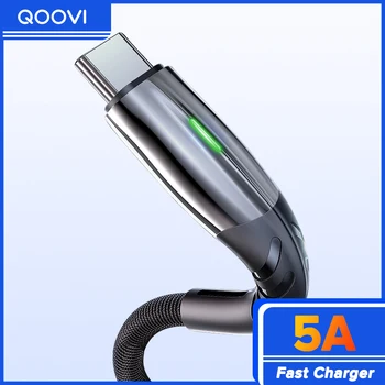 QOOVI-5a USB c타입 케이블, 마이크로 USB 휴대폰 안드로이드 화웨이 P40 메이트 30 샤오미 12 용 데이터 코드 고속 충전