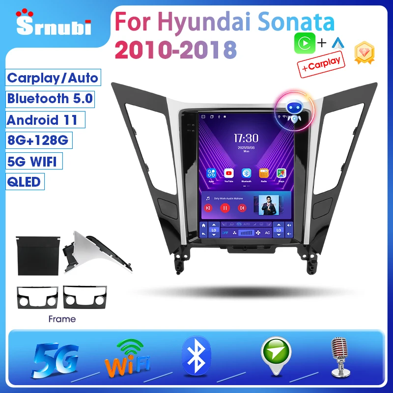 Srnubi Android 11.0 Car Radio for Hyundai Sonata 2010-2018 Multimedia Video 2Din 4G WiFi Navigation Carplay 9.7" Head Unit xtrons android car overhead player Car Multimedia Players