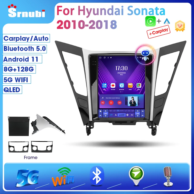 Srnubi Android 11.0 Car Radio for Hyundai Sonata 2010-2018 Multimedia Video 2Din 4G WiFi Navigation Carplay 9.7" Head Unit xtrons android car overhead player