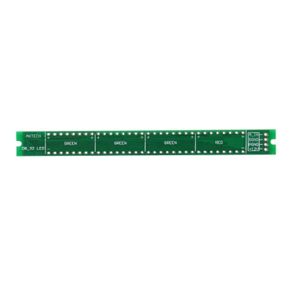 Music Sound 32 Level Indicator VU Meter 24 Green + 8 Red Color Level Indicator 32 Liquid LED Bars 4Pin Cable Parctical 5