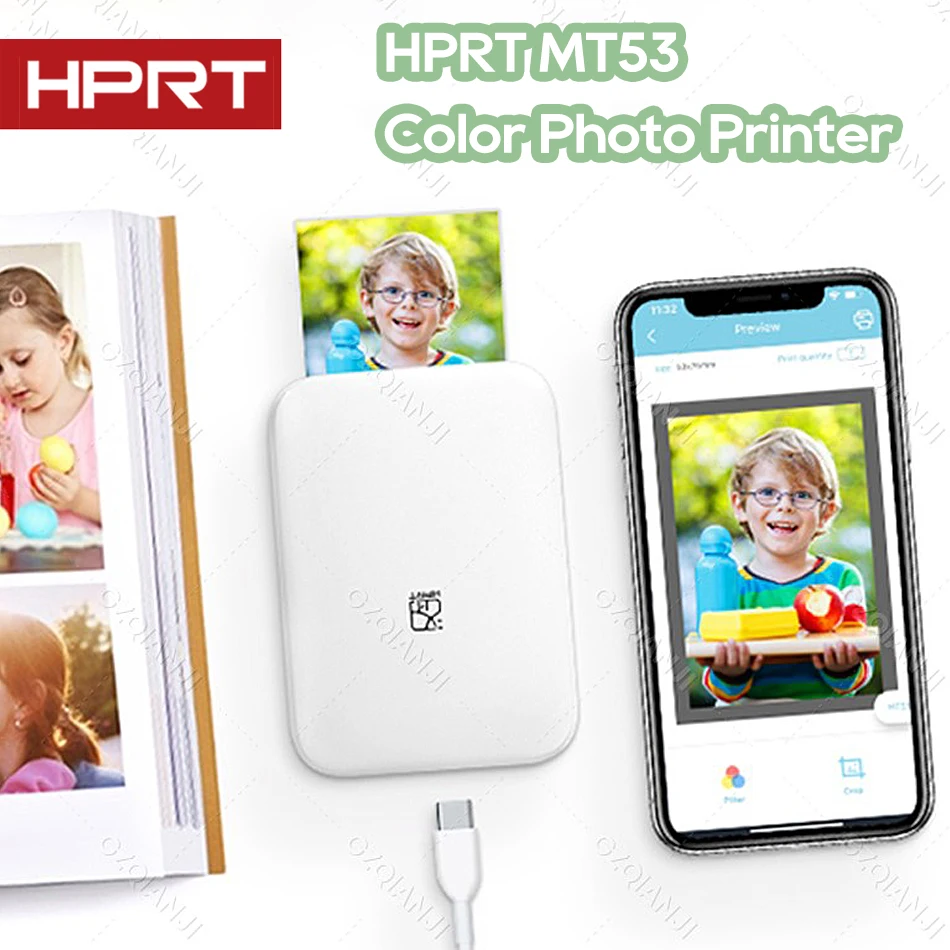 HPRT MT53 Portable Mini ColorPhoto Printer Mobile Pocket