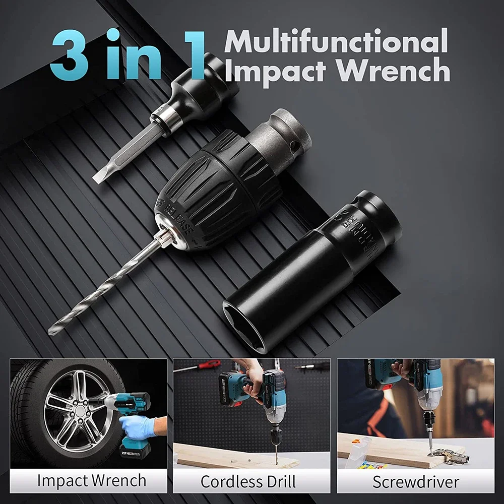 Seesii WH700 무선 브러시리스 임팩트 렌치 실제 650N.m 고 토크 전기 렌치 스크루 드라이버 자동차 수리 2pcs 4A 전동 공구