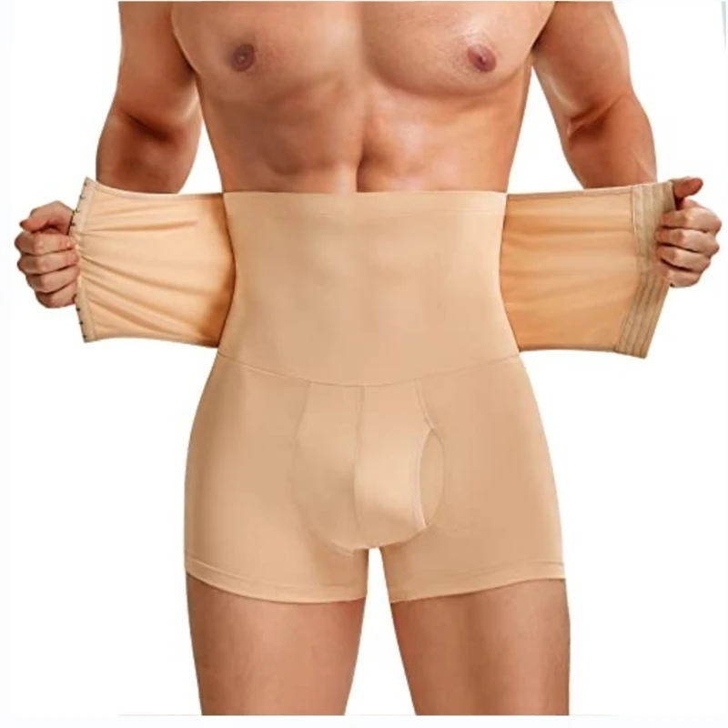 

Men Shapewear Butt Lifter Shapers Waist Trainer Trimmers Man's Girdle Belt Padded Hip Lifting Underwear Tummy Control Pants