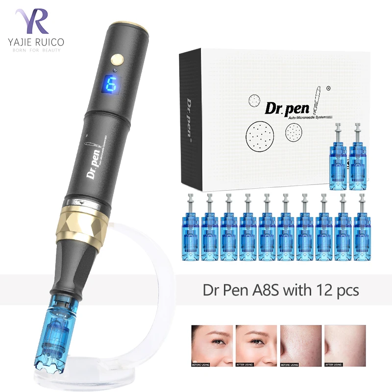 Authentic Dr. Pen Ultima A8S with 12PCS Professional Microneedling Pen