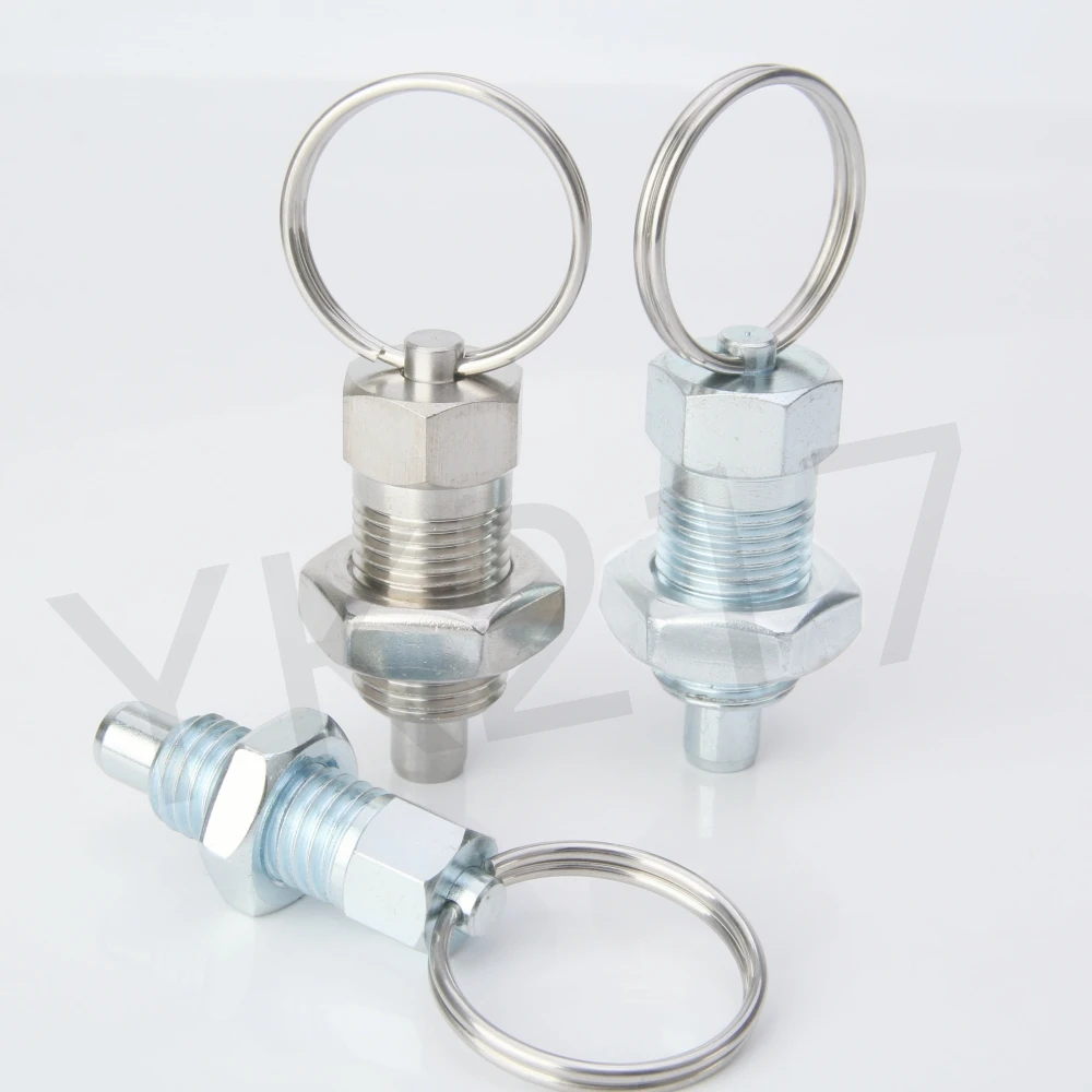 Factory In Stock YK217 Hand Retractable Spring Locating Indexing Pins Index Plungers With Pull Ring for Cylindrical Locating Dowel Pin,Stainless Steel Ball Lock Pins,Stainless Steel Knurled Plungers,Stainless Steel Pins Clips