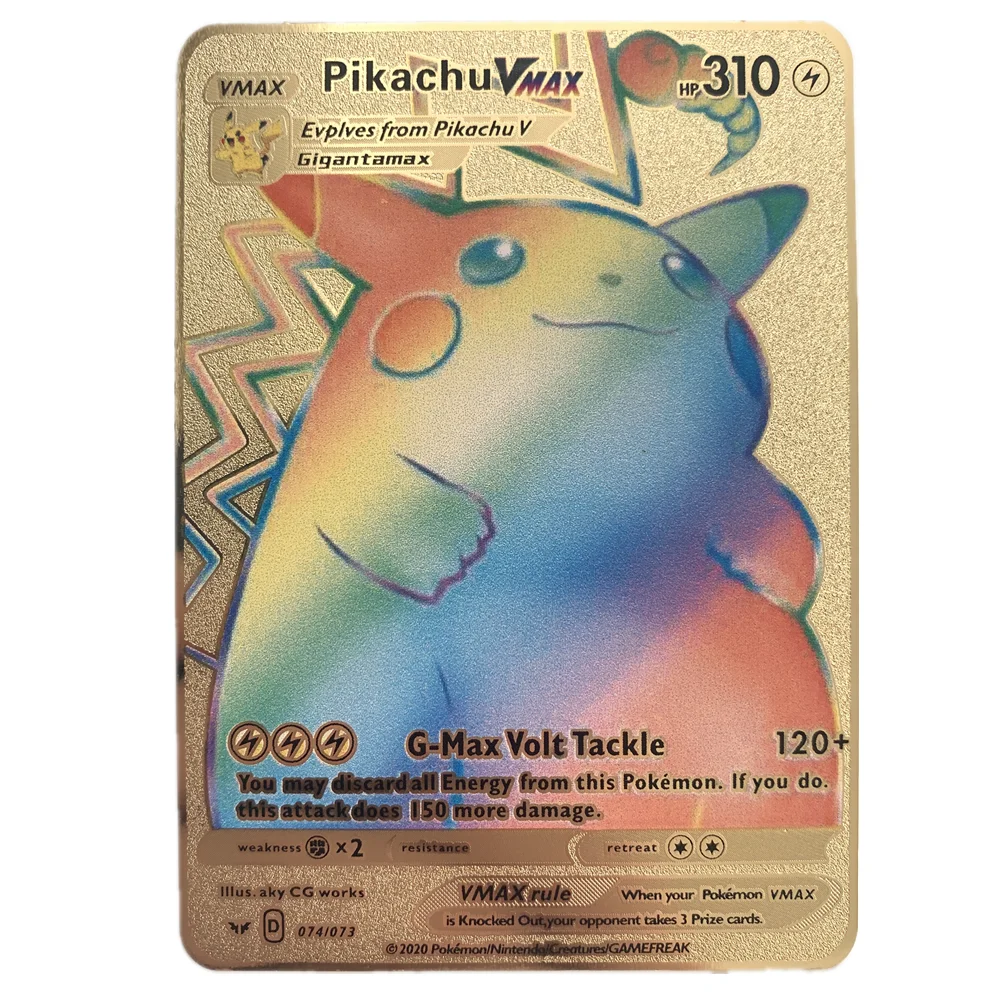 New 10000 Point Arceus Vmax Pokemon Card Metal DIY Card Charizard Gold Limited Edition Gift Game Collector Card for Kids