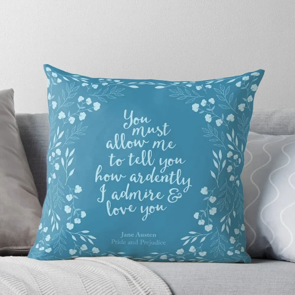 

Jane Austen Pride and Prejudice Floral Love Quote Throw Pillow Sofas Covers Cushion Cover christmas supplies Cushion Cover Set