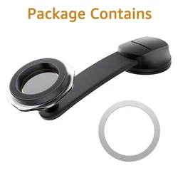 Universal Magnetic Car Mount with Bendable Strong Magnet for Dashboard and Windshield (Black)