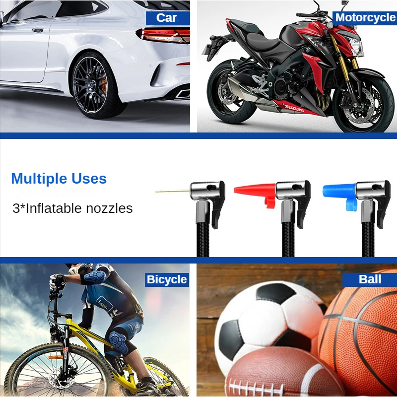 120W Car Air Pump Wireless/Wired Air Compressor Digital Tire 150PSI Portable Auto Inflator Car Motorcycle Tire Inflator