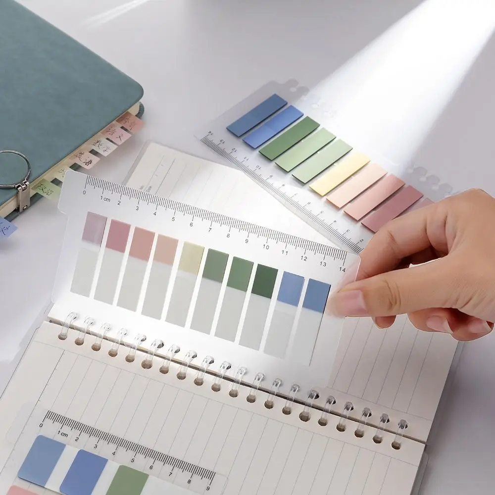 

DIY Decoration Stationery Sticky Notes Office Supplies Sticky Labels with Ruler Index Stickers Reading Label Label Bookmark