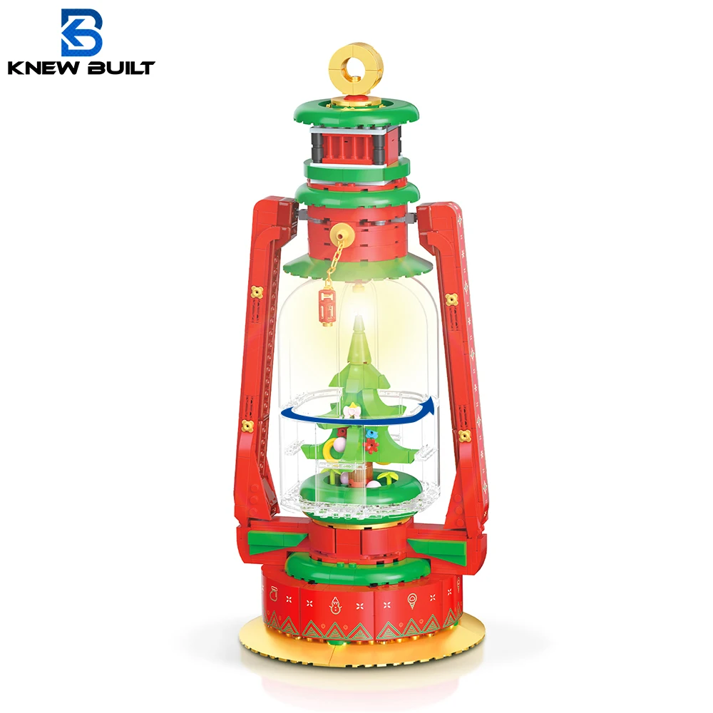 

KNEW BUILT Christmas Tree Camping Lights Model Mini Build Blocks Toys Kits for Gift Xmas Assemble Brick Decoration New Year 2023