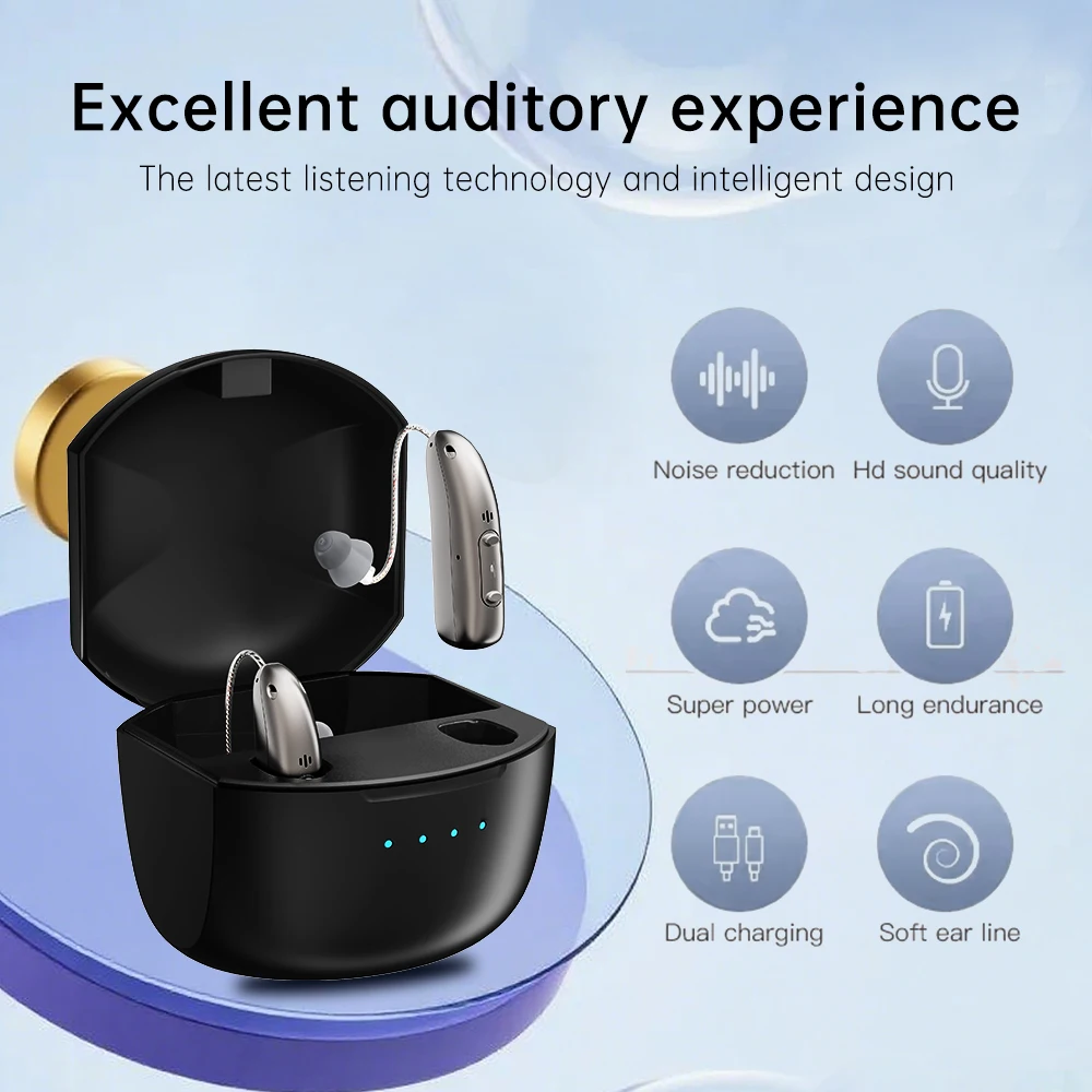 Rechargeable Digital Bte Hearing Aid With Adjustable Volume Modes_voghion.com