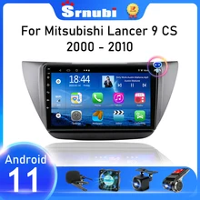 Srnubi – Autoradio Android 11, GPS, Carplay, lecteur multimédia, stéréo, DVD, 2din, pour voiture Mitsubishi Lancer 9 CS 2000 2006 – 2010