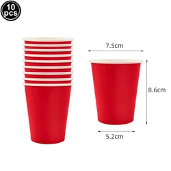 Vibrant Red Party Tableware Set for Celebrations and Events (Olive)