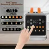 Touch Screen Toaster 2 Slice Bagel Toaster with LCD Display Stainless Steel Smart Digital Toasters with Single Slot Toasting 2
