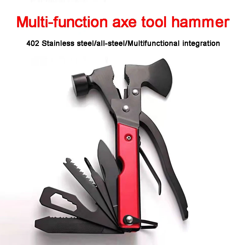 Multi-function Axe Tool Hammer/Sixteen In One Folding Multi-function Axe Hammer Emergency Tool Outdoor Camping Multi-tool_voghion.com