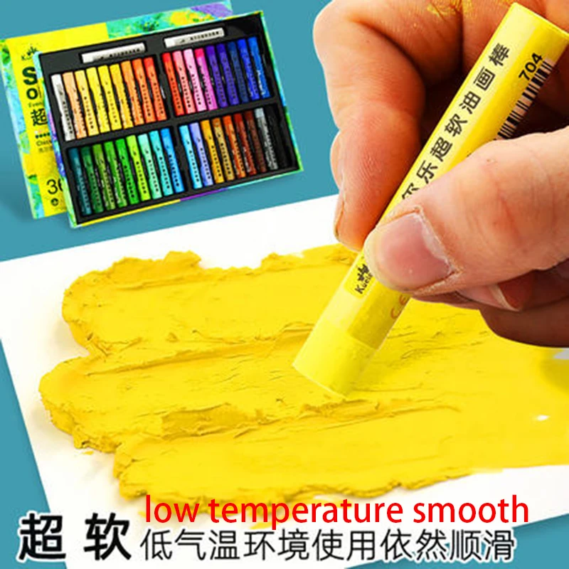 Oil Pastels Colored Crayons 24/36/48 Kuelox Soft Washable Drawing Classic Macaron Morandi For Gift