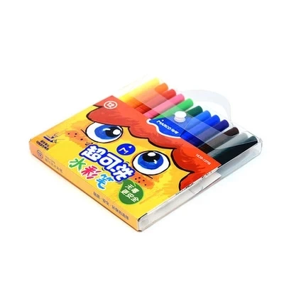 Children's watercolor brush 12 colors 24 colors Can be washed Non-toxic Color brush Watercolor pen free shipping