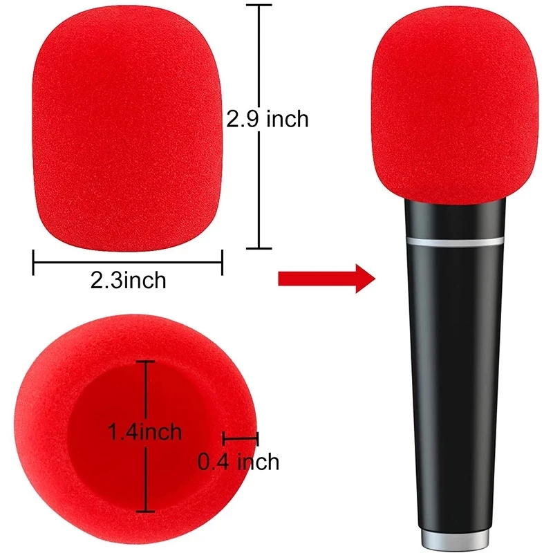 Microphone Cover Windscreen Foam Cover Pop Filter 1Pc 10 Colors for Studio Interview Karaoke DJ