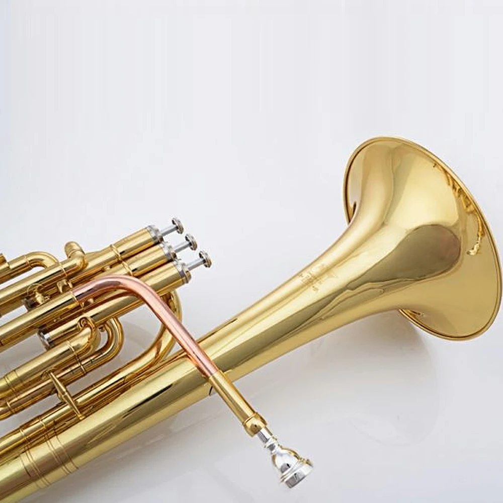 Alto Trumpet Eflat Brass Lacquered Gold Alto horn 3 Vertical Key Professional EB Horn Beginner Band Horn
