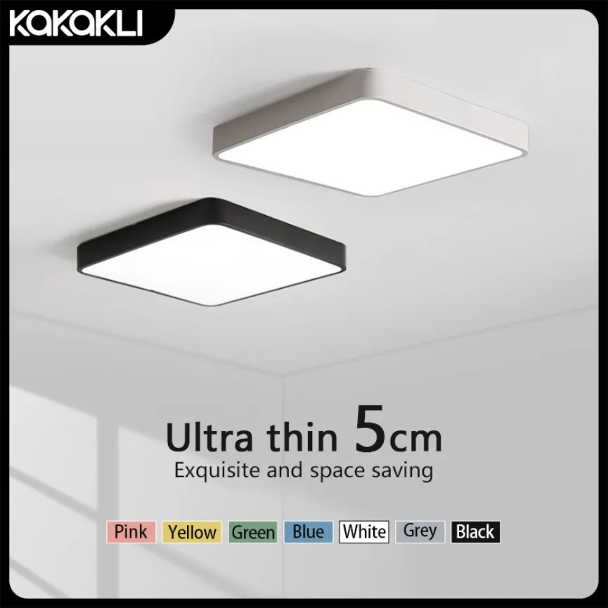 Modern LED Square Ceiling Light Simple Personalized Creative Home Light Bedroom Study Children's Room Balcony Indoor Lighting