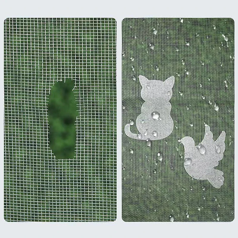 20Pcs 고양이/새 모양 메쉬 수리 지원 Windows 화면 패치에 대한 효과적인 테이프 자체 접착 모기 그물 창 스크린 테이프
