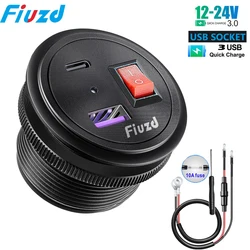 Compact ON - OFF Quick Charge 3.0 Power Outlet Adapter (AC)