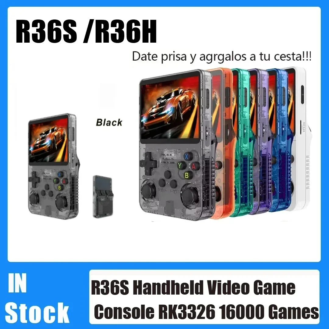 128G R36S Retro Handheld Video Game Console Linux System 3.5 Inch IPS ...