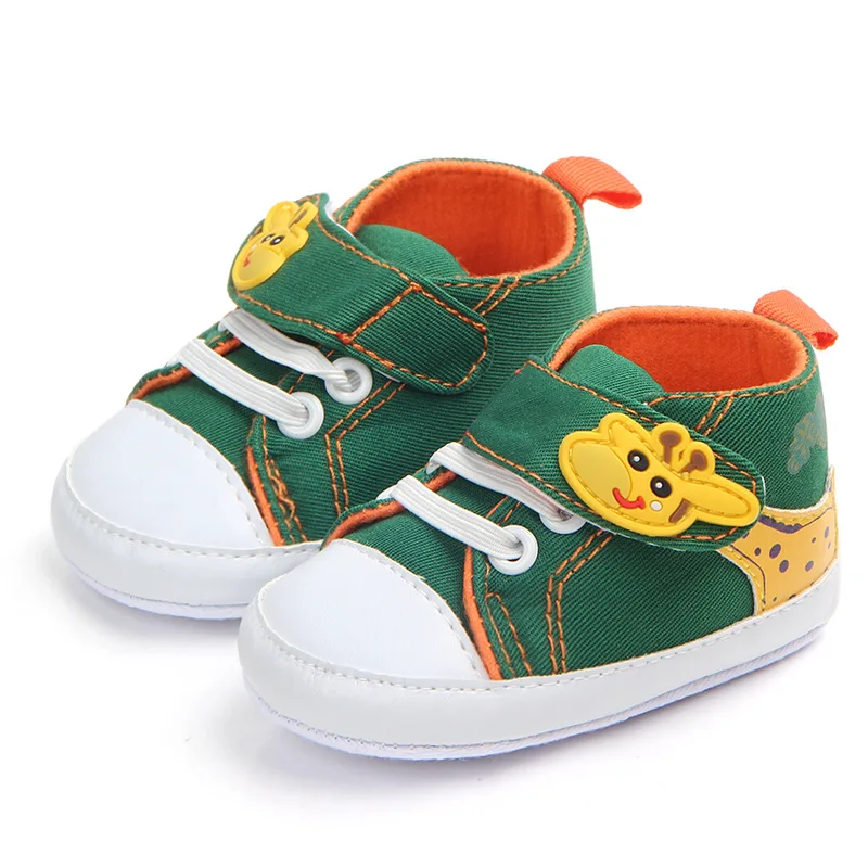 Cute Giraffe Baby Shoes Anti-slip Soft Sole Canvas Sneaker Shoes for Infant Boy Girl Cartoon Toddler First Walkers 3