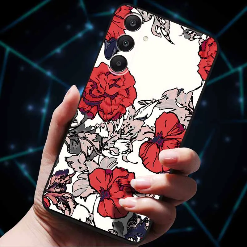 3D Floral Embossed Soft Silicone Phone Case - Elegant Back Cover Shell