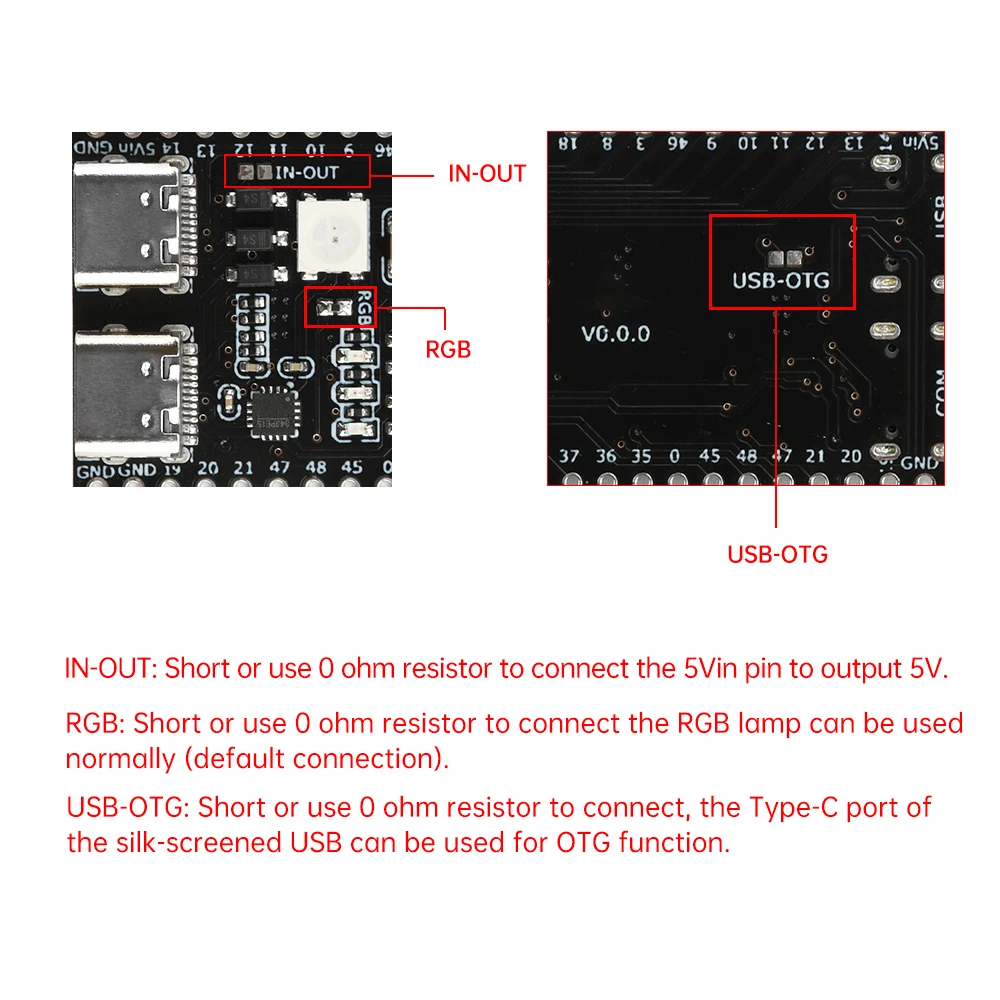 รูปสินค้า ESP32-S3-N16R8/N8R2 บอร์ดพัฒนา Wi-Fi และบลูทูธ พอร์ต Type-C คู่พร้อมตัวเชื่อมต่อเสาอากาศ