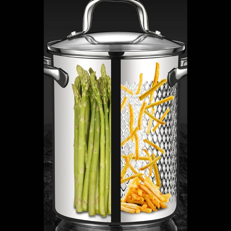Efficient Heating Deep Fryers Basket Deep Fat Fryers Large Frying Cookware