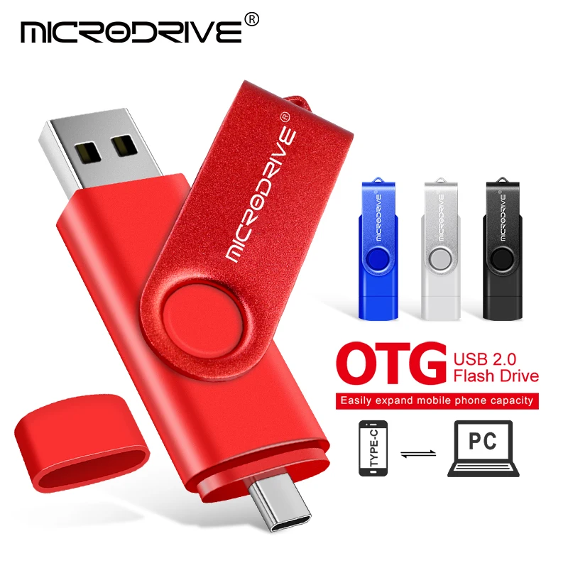 USB Flash Drive 2 IN 1 USB 2.0 OTG Type-C Flash Pendrive Pen Drive 8GB 16GB 32GB 64GB 128GB