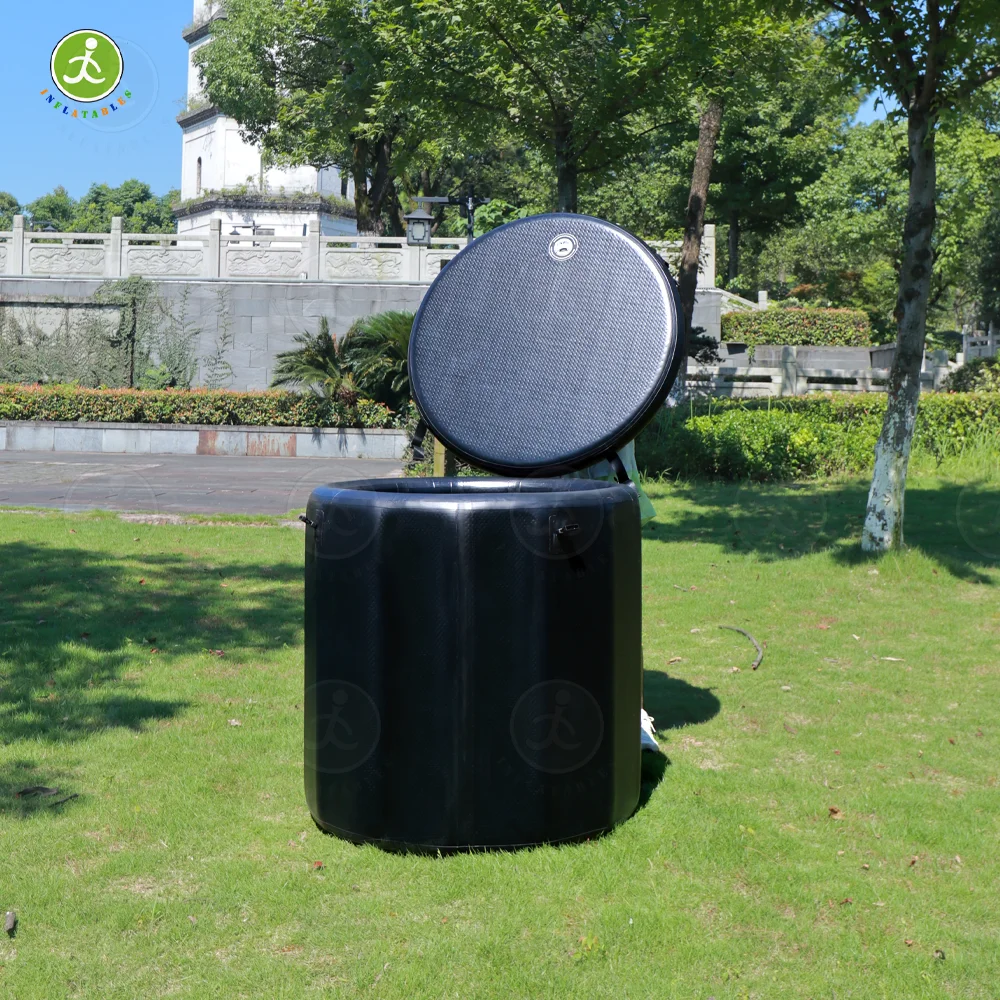 Portable Ice Bath, Outdoor Inflatable Ice Bath Cold Water Spa Portable Collapsible Sports Ice Tub Inflatable Swimming Pool Indoo 2