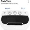 ZENY Portable Clothes Washing Machine Mini Twin Tub Washing Machine 13lbs Capacity with Spin Dryer,Compact Washer 4