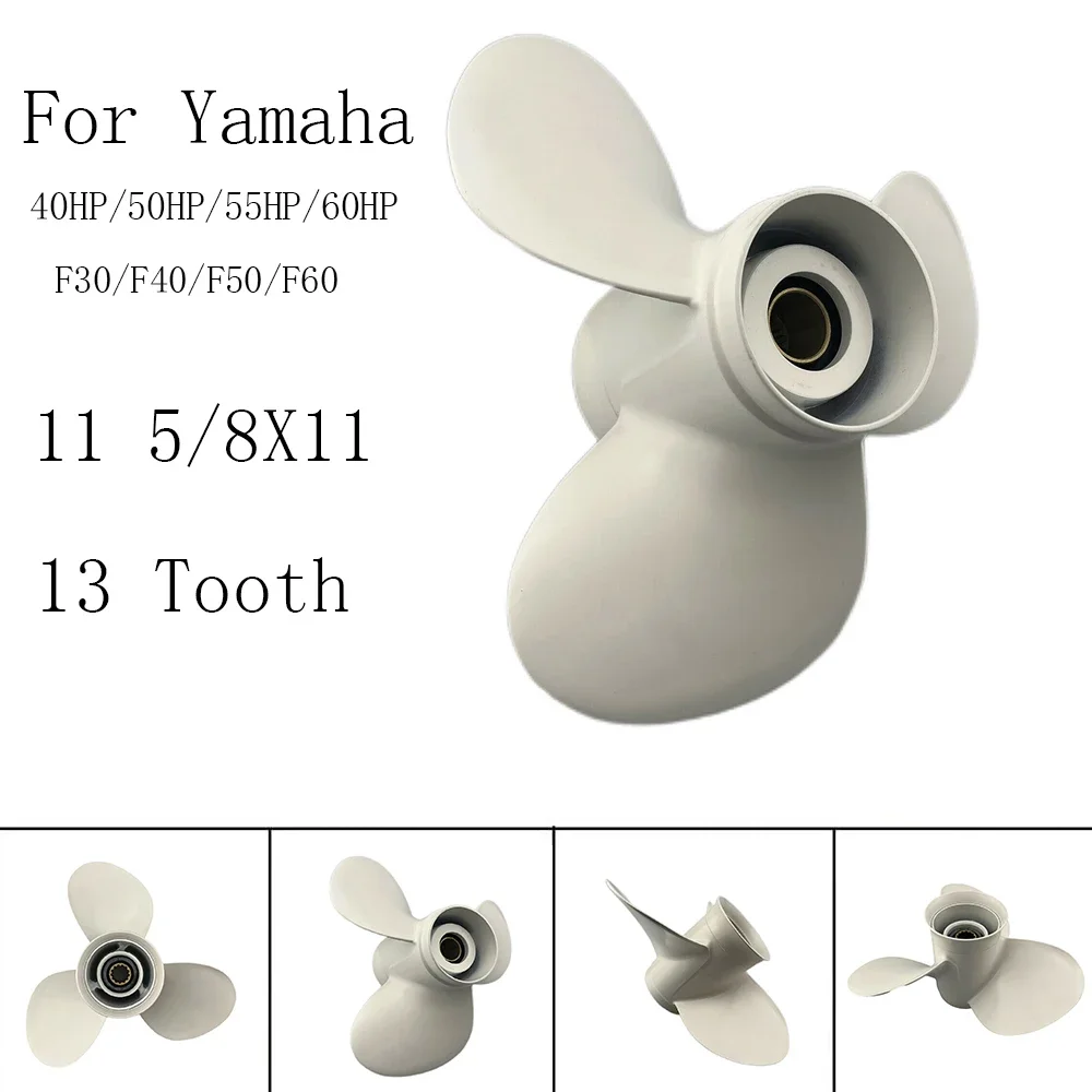 Ship Aluminum Propeller 11-5/8X11-G Suitable for Yamaha 40Hp 50Hp 55Hp 60Hp Outboard Engine 69W-45947-00-El/663-45947-02-El