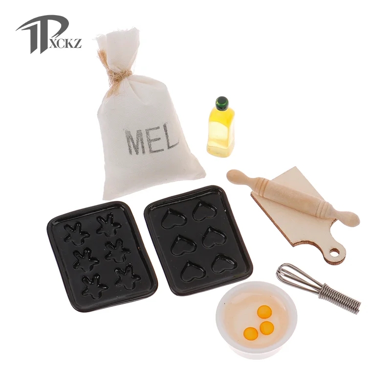 

8 шт./набор 1:12 миниатюрные кухонные инструменты для выпечки для кукольного домика аксессуары игрушки