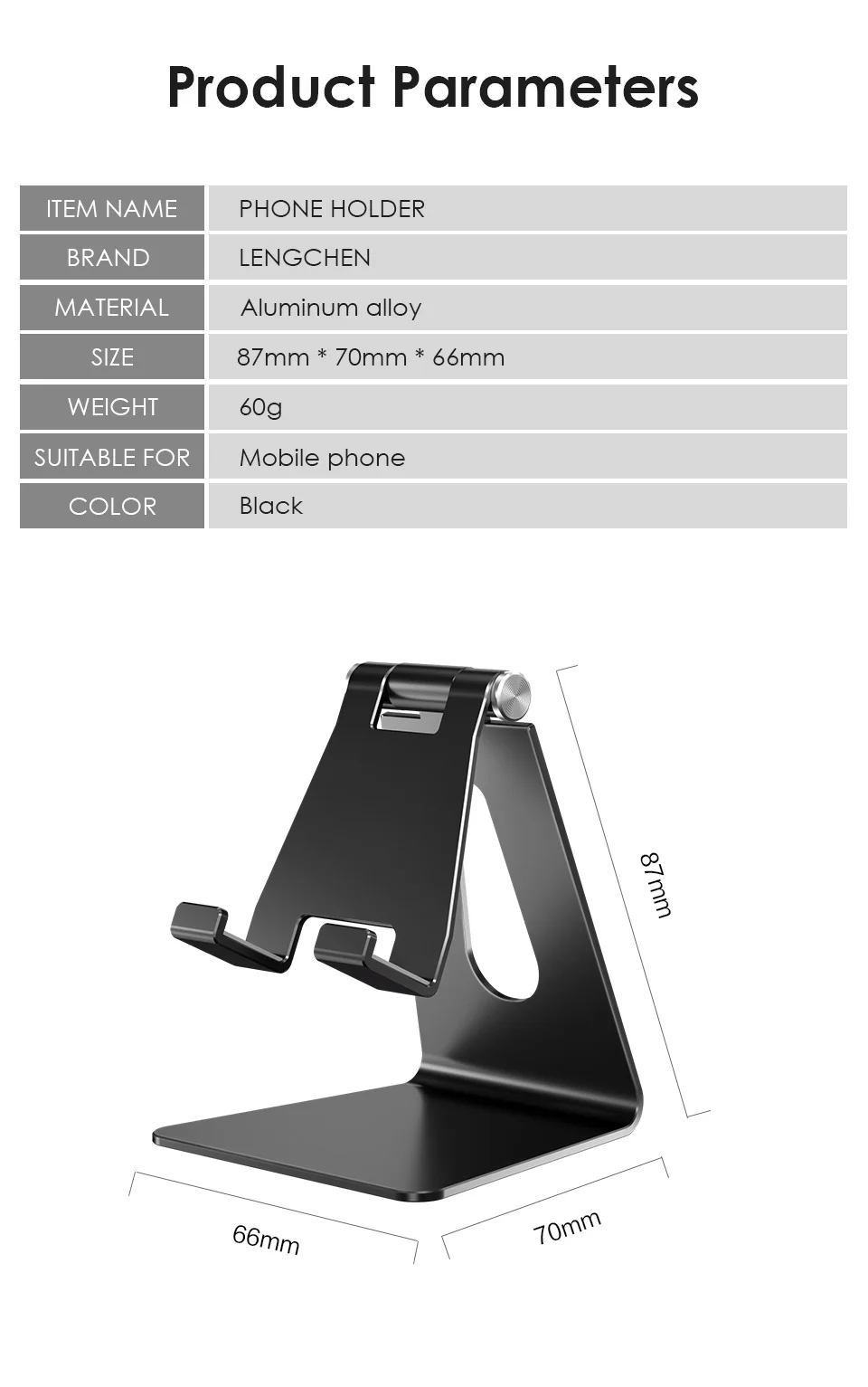 LICHEERS Giữ Điện Thoại Cho iPhone 13Pro Xiaomi Mi 9 Kim Loại Giá Đỡ Điện Thoại Có Thể Gập Lại Giá Đỡ Điện Thoại Bàn Làm Việc Cho iPhone 12 11 XS mobile holder for tripod