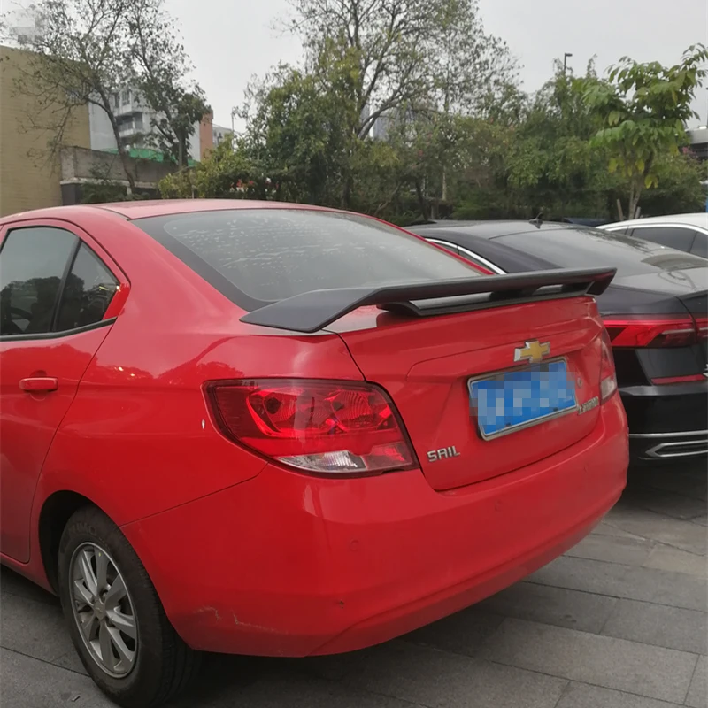 

Sport Style For Chevrolet SAIL Spoiler 2011 - 2019 ABS Material Carbon Fiber Look Car Rear Trunk Wing Accessories Body Kit